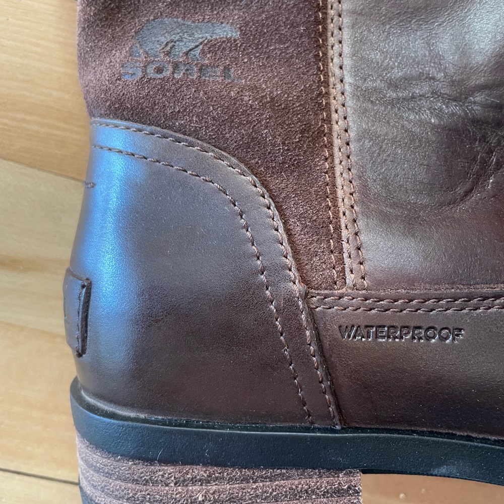 🎉Host Pick!🎉 NWOT Sorel Women’s 7.5 Emelie Waterproof Tall Boot Tobacco - Picture 5 of 7